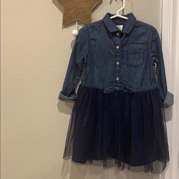 oshkosh denim tulle dress